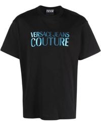 Versace Jeans Couture - Logo-Print Cotton T-Shirt - Lyst