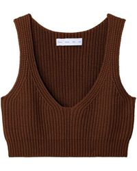 Proenza Schouler - Ribbed-knit Cotton Top - Lyst