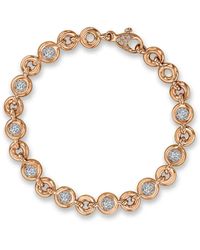 Pragnell - 18Kt Rose Rockchain Diamond Bracelet - Lyst
