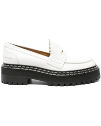 Proenza Schouler - Contrast-stitch Penny-slot Leather Loafers - Lyst