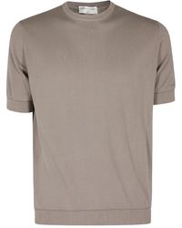 FILIPPO DE LAURENTIIS - Short-sleeve ribbed-knit top - Lyst