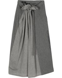 Y's Yohji Yamamoto - Printed Midi Skirt - Lyst
