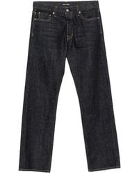 Tom Ford - Straight-Leg Whiskers-Effect Jeans - Lyst