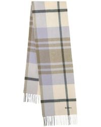 Mulberry - Sciarpa A Quadri Con Frange - Lyst