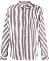 A.P.C. - Clément Stripe-print Cotton Shirt - Lyst