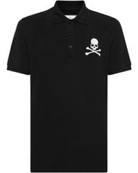 Philipp Plein - Skull & Bones-print Cotton Polo Shirt - Lyst