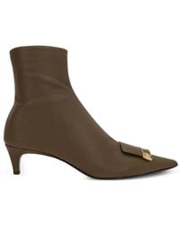 Sergio Rossi - Evolv Buckle-Detail Calf Leather Ankle Boots - Lyst