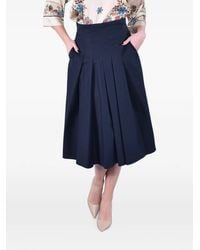 Max Mara - Jupe Mi-Longue Évasée À Plis - Lyst