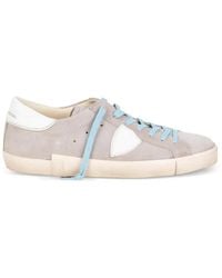 Philippe Model - Logo-Patch Suede Sneakers - Lyst