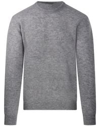 Altea - Crew-Neck Knitted Sweater - Lyst