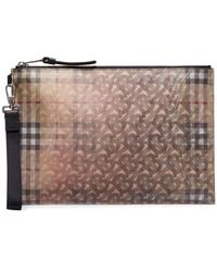 Burberry Clutch mit Monogramm-Print - Mehrfarbig