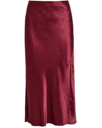 Rails - Maya Side Split Satin Skirt - Lyst