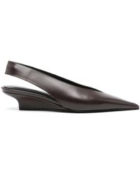 TOTEME - 40Mm The Wedge-Heel Slingback Pumps - Lyst