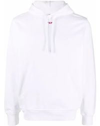 DIESEL - Ginn-Hood-D Logo-Appliqué Hoodie - Lyst