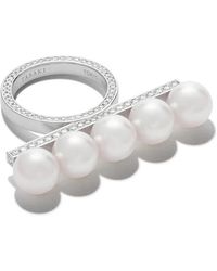 Tasaki - 18Kt Diamond Pavé Collection Line Balance Ring - Lyst