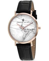 Christian Van Sant - Lotus Marble-Effect 34Mm Watch - Lyst