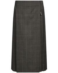 Simone Rocha - Prince Of Wales Check Pleated Midi Skirt - Lyst