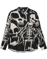thisisneverthat - Skeleton-Print Cotton Shirt - Lyst