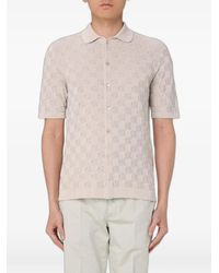 Eleventy - Check-Pattern Button-Up Sweater - Lyst