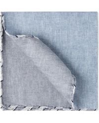 Brunello Cucinelli - Striped-Border Pocket Square - Lyst