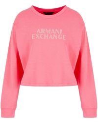 Armani Exchange - Sweatshirt mit Logo-Verzierung - Lyst