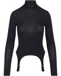 Jean Paul Gaultier - High Neck Fitted Top - Lyst