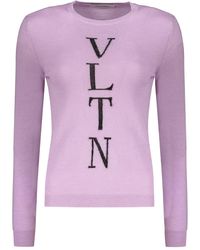 Valentino Garavani - Pull À Logo Brodé - Lyst