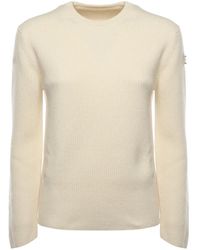 Moncler - Natural Virgin Wool Crew Neck Sweater - Lyst