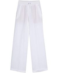 Le Tricot Perugia - Linen Chambray Straight Trousers - Lyst