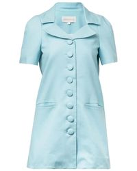 ShuShu/Tong - Buttoned Short-Sleeve Mini Dress - Lyst