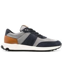 Tod's - Panelled Suede Low-top Sneakers - Lyst