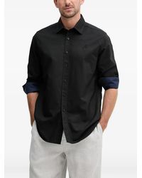 KARL LAGERFELD - Chemise Boutonnée En Coton À Logo Brodé - Lyst