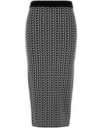 MICHAEL Michael Kors - Embroidered Stretch Viscose Blend Skirt - Lyst