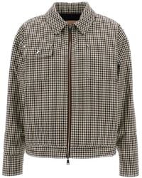 Plan C - Check-Pattern Zip-Up Jacket - Lyst