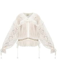 Isabel Marant - Nowana Silk Blend Blouse - Lyst