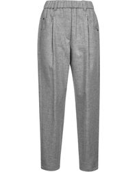Brunello Cucinelli - Wool Trousers - Lyst