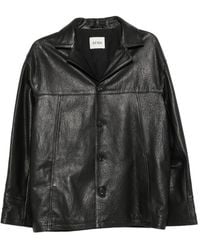 Arma - Jack Leather Button-Up Jacket - Lyst