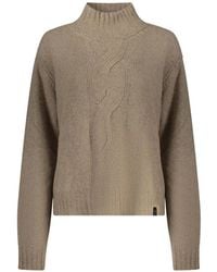 North Sails - Pull En Maille Torsadée À Col Montant - Lyst