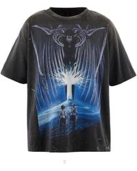 SAINT Mxxxxxx - Graphic-Print Distressed T-Shirt - Lyst
