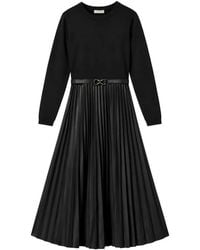 Twinset - Pleated Belted Midi Dress - Lyst