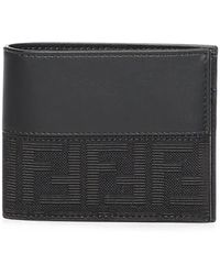 Fendi - Ff Logo Leather Wallet - Lyst