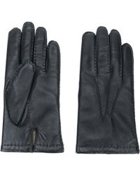 N.Peal Cashmere Chelsea leather gloves - Nero