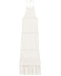 Nanushka - Midi-Jurk Met Textuur - Lyst