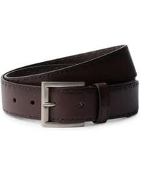 Prada - Antiqued-Leather Belt - Lyst