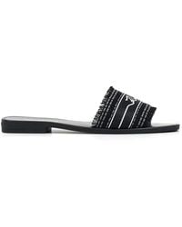 KARL LAGERFELD - Skoot Iii Border Flat Sandals - Lyst