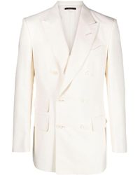 Tom Ford - White Silk Double-breasted Blazer - Lyst