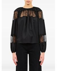 Ulla Johnson - Blouse Bess En Soie À Finitions En Dentelle - Lyst