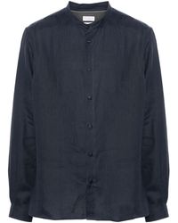 Brunello Cucinelli - Band-Collar Hemp Shirt - Lyst