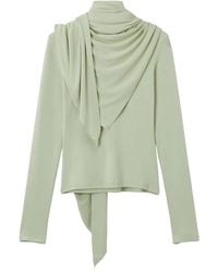 B+ AB - Scarf-Neck Long-Sleeve Top - Lyst