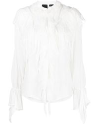 Pinko - Blouse With Ruffles - Lyst
